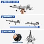 Leopmase RC Plane 4 Channel Remote Control Airplane - F-22 RC Airplane for Beginners Adult with Xpilot Stabilization System & Aerobatic, Two Batteries, RC Airplane Best Gift for Kids