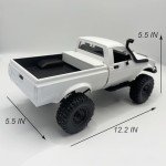 WPL C24-1 RC Rock Crawler 4x4 RC Truck Off Road 1/16 RC Crawler, Remote Control Truck Pickup RTR All Terrain 2.4 GHz with Proportional Throttle Steering Independent Suspension for Adults