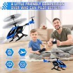 A ALPHA RC Helicopter, 2.4G Remote Control Helicopter with LED Lights, Sky Rover Vigilante, Indoor Outdoor Remote Control Helicopter Toy for 8 9 10 11 12+ Year Old Boys Gifts, Blue