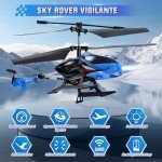 A ALPHA RC Helicopter, 2.4G Remote Control Helicopter with LED Lights, Sky Rover Vigilante, Indoor Outdoor Remote Control Helicopter Toy for 8 9 10 11 12+ Year Old Boys Gifts, Blue