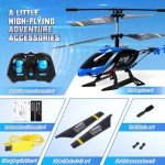 A ALPHA RC Helicopter, 2.4G Remote Control Helicopter with LED Lights, Sky Rover Vigilante, Indoor Outdoor Remote Control Helicopter Toy for 8 9 10 11 12+ Year Old Boys Gifts, Blue
