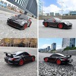 BEZGAR Porsche Remote Control Car - Officially Licensed Porsche 911 GT3 RS Toy Car 1:24 Porsche RC Car Model Vehicle Gift for Boys,Girls,Teens and Adults (39900 Black)