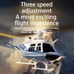 Hylukon C138 Remote Control Helicopter, 1:33 Scale Bell206 Helicopter 2.4G 6CH RTF Single Propeller Aileron Free, Optical Flow Positioning, Six-axis Gyroscope Stabilization Gift for Adults (3 Battery)