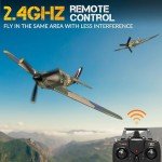 HBSAPKKA RC Plane 4 Channel Remote Control Airplane Ready to Fly Spitfire 6-Axis Gyro System One Key Aerobatic Aircraft with 2 Batteries for Beginners Adults Kids