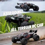 Hosim RC Car for Adults, 1/10 Scale Remote Control Car 48+KMH, High Speed Large RC Truck 4X4 Off-Road All Terrains Waterproof Hobby Grade Fast Racing Toy Gift Monster Trucks