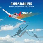VOLANTEXRC 2 Channel RC Plane P51D Mustang RTF for Beginners, 2.4Ghz Remote Control Airplane Easy to Fly with Gyro Stabilization, Outdoor Hobby WWII Toy for Kids & Adults (Red)