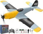 OMNANGO RC Plane Toy Drones 3 Channel BF-109 Airplane,2.4GHz 6-axis Gyro Stabilizer RTF Glider Aircraft Plane or Beginners Adults Kids with Xpilot Stabilization System Fighter