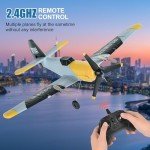 OMNANGO RC Plane Toy Drones 3 Channel BF-109 Airplane,2.4GHz 6-axis Gyro Stabilizer RTF Glider Aircraft Plane or Beginners Adults Kids with Xpilot Stabilization System Fighter