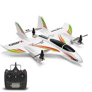GoolRC WLtoys XK X450 RC Airplane, 2.4G 6CH RC Glider Fixed Wing Aircraft, 3 Flight Models Brushless RC Helicopters Vertical Takeoff Landing RTF for Adult