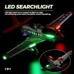 CKYSCHN WLtoys XK A280 RC Airplane, P51 Mustang 4 Channel RC Plane with Lights, 6G/3D Brushless RC Planes, 2.4G Remote Control Airplane, Hobby RC Planes Gifts for Adults