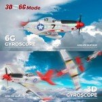 CKYSCHN WLtoys XK A280 RC Airplane, P51 Mustang 4 Channel RC Plane with Lights, 6G/3D Brushless RC Planes, 2.4G Remote Control Airplane, Hobby RC Planes Gifts for Adults