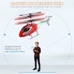 TERRAMUS Remote Control Helicopter for Kids,Altitude Hold RC Helicopters with Gyro & LED Light,2.4GHz Radio Controlled Aircraft Indoor Toy with 3.5 Channel,High&Low Speed,Gift for Boys Adults Beginner