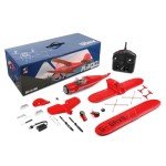 CKYSCHN WLtoys A300 4-Ch RC Plane, Beechcraft D-17 RC Airplanes with Lights, 6G/3D Brushless RC Planes with 2 Batteries, 2.4G Remote Control RC Airplanes Gifts for Adults