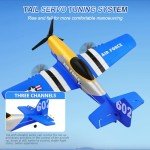 RC Plane 3-Channel 2.4GHZ RC Airplane, P51D Mustang Fighter with 2 Batteries, KF602 Remote Control Plane Gyroscopes Stabilization System Easy to Fly Suitable for Beginners, Kids, Adults
