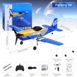 RC Plane 3-Channel 2.4GHZ RC Airplane, P51D Mustang Fighter with 2 Batteries, KF602 Remote Control Plane Gyroscopes Stabilization System Easy to Fly Suitable for Beginners, Kids, Adults