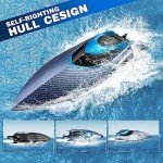 4DRC RC Boats - 30+ MPH Fast Remote Control Boat for Pools, 2.4GHz RC Boats for Adults & Kids with 2 Batteries,Summer Toys for Ideal Gifts for Kids Boys Age 8-12 Years Old