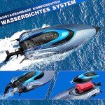 4DRC RC Boats - 30+ MPH Fast Remote Control Boat for Pools, 2.4GHz RC Boats for Adults & Kids with 2 Batteries,Summer Toys for Ideal Gifts for Kids Boys Age 8-12 Years Old