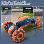 QXHOL Gesture Sensing RC Stunt Car - Boys Toys Age 6-8-12, 4WD Hand Controlled Remote Control Twist Car with Light & Music, Cool Birthday Presents and Ideas Gifts for Kids Age 7 9 10 11 12 Years Old