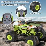 Kidcia Remote Control Car, 1:16 Scale RC Monster Truck for Boys, 2.4 GHz All Terrain RC Cars for Boys Girls 4-7 8-12, 20 Km/h Off Road RC Truck, Christmas Birthday Gift for Kids-Green