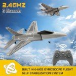 jaming RC Plane 3 Channel Remote Control Airplane for Adults，F16 RC Fighter with 6-Axis Gyro，2.4GHz Radio Controlled Hobby Glider Jet Aircraft for Beginners，Adults & Kids Gift