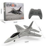 jaming RC Plane 3 Channel Remote Control Airplane for Adults，F16 RC Fighter with 6-Axis Gyro，2.4GHz Radio Controlled Hobby Glider Jet Aircraft for Beginners，Adults & Kids Gift