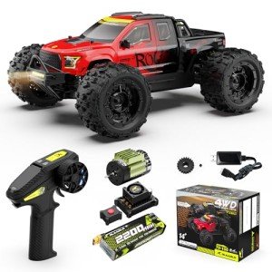 RIAARIO RC Cars 1/14 RTR Brushless RC Car for Adults Fast 50 mph RC Trucks All Terrain Hobby Trucks Electric Off-Road Monster Trucks 4WD Remote Control Car Waterproof Truck with 3S 2200 mAh Battery