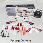 FLYCOLOR QIDI-550 3D RC Airplane One-Key Hanging Stunt Fixed Wing with Wind Resistant Flight Control for Beginner and Experienced Ready to Fly RED