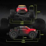 RIAARIO RC Cars 1/14 RTR Brushless RC Car for Adults Fast 50 mph RC Trucks All Terrain Hobby Trucks Electric Off-Road Monster Trucks 4WD Remote Control Car Waterproof Truck with 3S 2200 mAh Battery