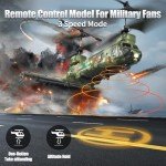 OBEST Chinook RC Helicopter,Remote Control Military Helicopter with Camera,Twin-Propeller with Altitude Hold,One Key take Off/Landing,Army RC Toys for Boys and Military Fans
