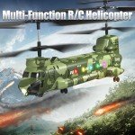 OBEST Chinook RC Helicopter,Remote Control Military Helicopter with Camera,Twin-Propeller with Altitude Hold,One Key take Off/Landing,Army RC Toys for Boys and Military Fans