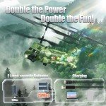 OBEST Chinook RC Helicopter,Remote Control Military Helicopter with Camera,Twin-Propeller with Altitude Hold,One Key take Off/Landing,Army RC Toys for Boys and Military Fans