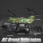 OBEST Chinook RC Helicopter,Remote Control Military Helicopter with Camera,Twin-Propeller with Altitude Hold,One Key take Off/Landing,Army RC Toys for Boys and Military Fans
