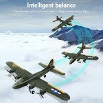 Goolsky FX817 RC Airplane, B-17 Bomber Model 2 Channel RC Plane, 2.4Ghz Remote Control Airplane, Ready to Fly Foam Glider, Fixed Wing Aircraft Flight Toys for Beginners, Kids and Adults