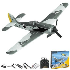 VOLANTEXRC RC Plane FW190 Fighter 4CH Remote Control Airplane RTF with Aileron, Gyro, Aerobatics & 3 Modes to Fly, Hobby Radio Controlled Warbird Aircraft for Adults, Beginners, Boys (761-17)
