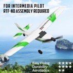VOLANTEXRC RC Plane Trainer 3CH Remote Control Airplane with Prop Saver, 6-Axis Gyro Stabilizer & 3 Modes to Fly, Hobby Radio Controlled Aircraft RTF for Beginners, Adults, Boys and Kids (400mm,Green)