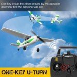 VOLANTEXRC RC Plane Trainer 3CH Remote Control Airplane with Prop Saver, 6-Axis Gyro Stabilizer & 3 Modes to Fly, Hobby Radio Controlled Aircraft RTF for Beginners, Adults, Boys and Kids (400mm,Green)