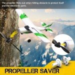 VOLANTEXRC RC Plane Trainer 3CH Remote Control Airplane with Prop Saver, 6-Axis Gyro Stabilizer & 3 Modes to Fly, Hobby Radio Controlled Aircraft RTF for Beginners, Adults, Boys and Kids (400mm,Green)