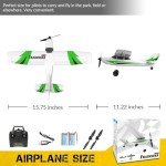 VOLANTEXRC RC Plane Trainer 3CH Remote Control Airplane with Prop Saver, 6-Axis Gyro Stabilizer & 3 Modes to Fly, Hobby Radio Controlled Aircraft RTF for Beginners, Adults, Boys and Kids (400mm,Green)