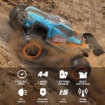 RACENT RC Truck 1:16 4x4 All Terrain RC Car 40KPH High Speed Remote Control Cars for Boys, Off-Road Monster Truck with 2.4Ghz Radio Control, 2 Batteries, Gifts for Kids Adults