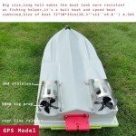CRESEAPRODUCTS S80 Brushless Motor Super Speed Saltwater RC Fishing Bait Boat with GPS for Surf Fishing with Bait Tray,2x10,000mah Battery,IP 66 Waterproof,500M Range,5 Meters/Second