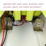 CRESEAPRODUCTS S80 Brushless Motor Super Speed Saltwater RC Fishing Bait Boat with GPS for Surf Fishing with Bait Tray,2x10,000mah Battery,IP 66 Waterproof,500M Range,5 Meters/Second
