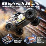 Womaqu 1/14 Brushless RC Cars for Adults, Max 42mph Oil Shock Absorber Electric 4WD High-Speed RC Car, Remote Control car for Adults RC Truck with Two 2S Lipo Batteries, Compatible with 3S Lipo