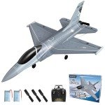 RCSHOBBY RC Plane 4 Channel RC Airplane 2.4Ghz RC Jet Ready to Fly F-16 Fighter Falcon Remote Control Airplane for Adults with X-Pilot Stabilizer System & One Key Aerobatic, Best Gift for RC Hobbyist