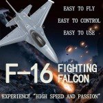 RCSHOBBY RC Plane 4 Channel RC Airplane 2.4Ghz RC Jet Ready to Fly F-16 Fighter Falcon Remote Control Airplane for Adults with X-Pilot Stabilizer System & One Key Aerobatic, Best Gift for RC Hobbyist