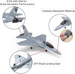 RCSHOBBY RC Plane 4 Channel RC Airplane 2.4Ghz RC Jet Ready to Fly F-16 Fighter Falcon Remote Control Airplane for Adults with X-Pilot Stabilizer System & One Key Aerobatic, Best Gift for RC Hobbyist