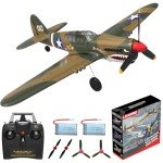 LEAMBE P-40 Warhawk RC Plane with Stabilization System