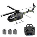 Sunydog RC Helicopter RC Drone Single Propeller Without Ailerons 6-axis Gyro Stabilization RC Airplane Altitude Hold Gift for Adults 3 Battery