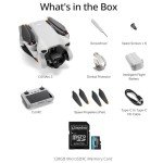 DJI Mini 3 Quadcopter Drone with DJI RC Remote Controller and 128GB Memory Card- Lightweight and Foldable Mini Camera Drone with 4K HDR Video, True Vertical Shooting (2 Items)