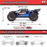 ARRMA RC Truck 1/10 VORTEKS 2wd Stadium Truck RTR,(Battery and Charger Not Included) Blue, ARA3205T1
