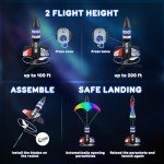 Rocket Launcher, 200 Feet of Flight Altitude, Model Rocket Kits with Launch Set, Ultra-high Flying Air Toy Outdoor Toys for Ages 8-13, Birthday Gift for Kids Boys & Girls